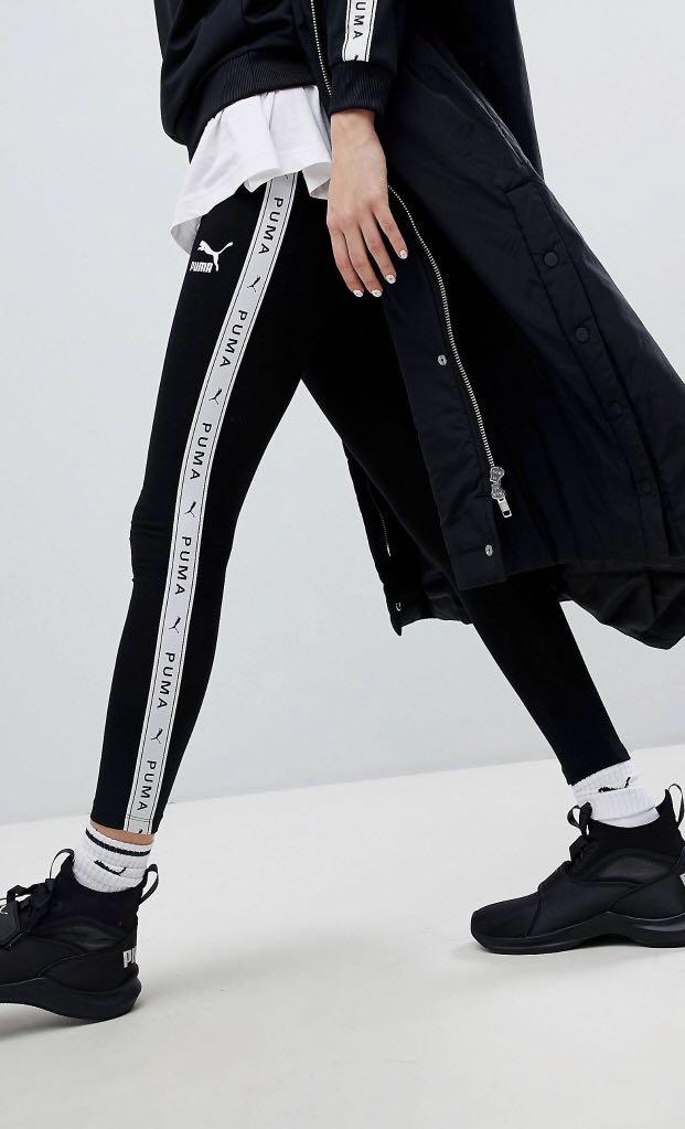 Puma taped side clearance stripe track pants
