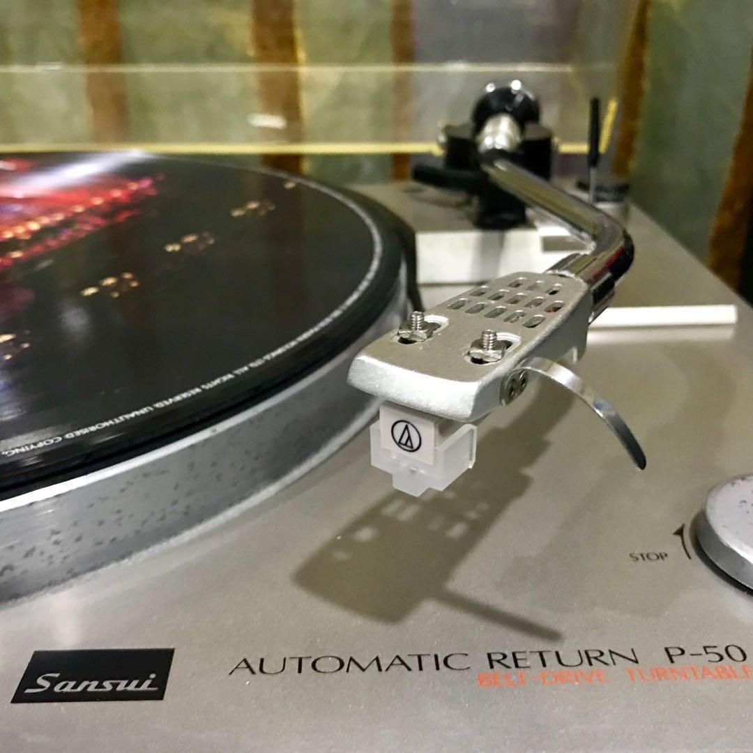 Sansui Automatic return P50 belt drive turntable, Audio, Portable