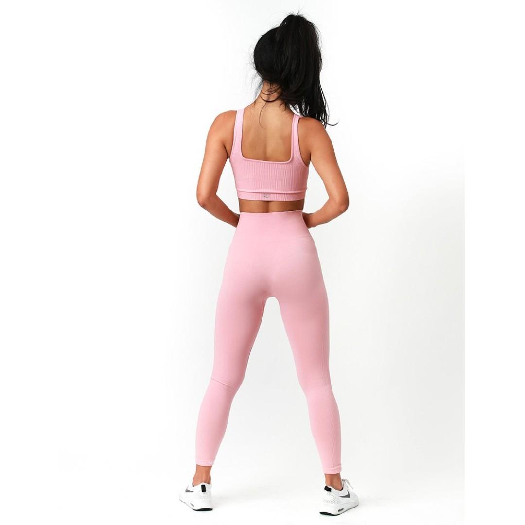 SET ACTIVE LEGGINGS AND BOX CUT BRA IN 03 (BABY PINK), Women's