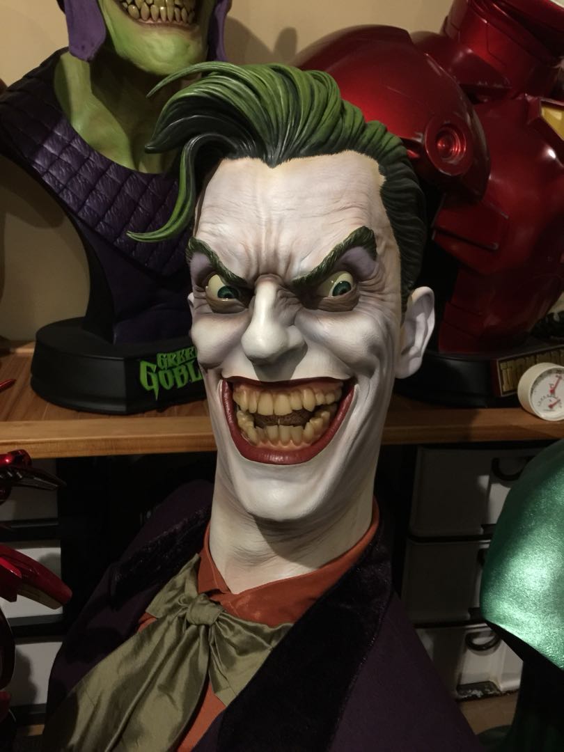Sideshow DC Comics Joker life size bust, Hobbies & Toys, Toys & Games ...