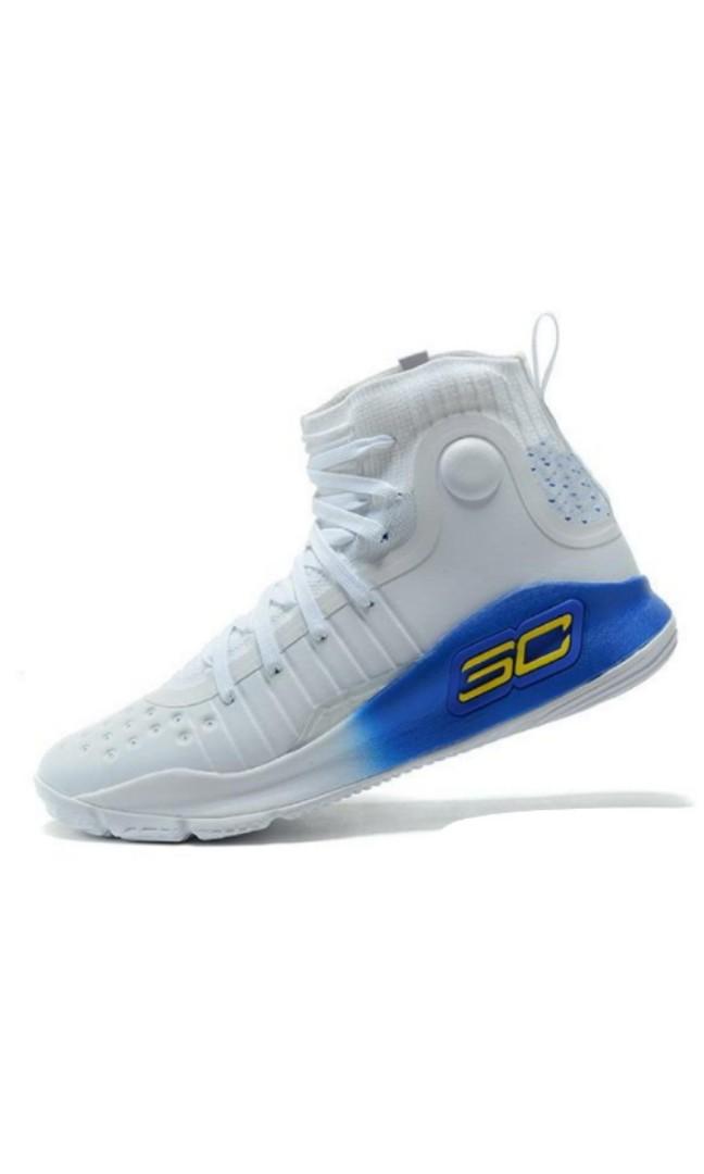 curry 4 high top white