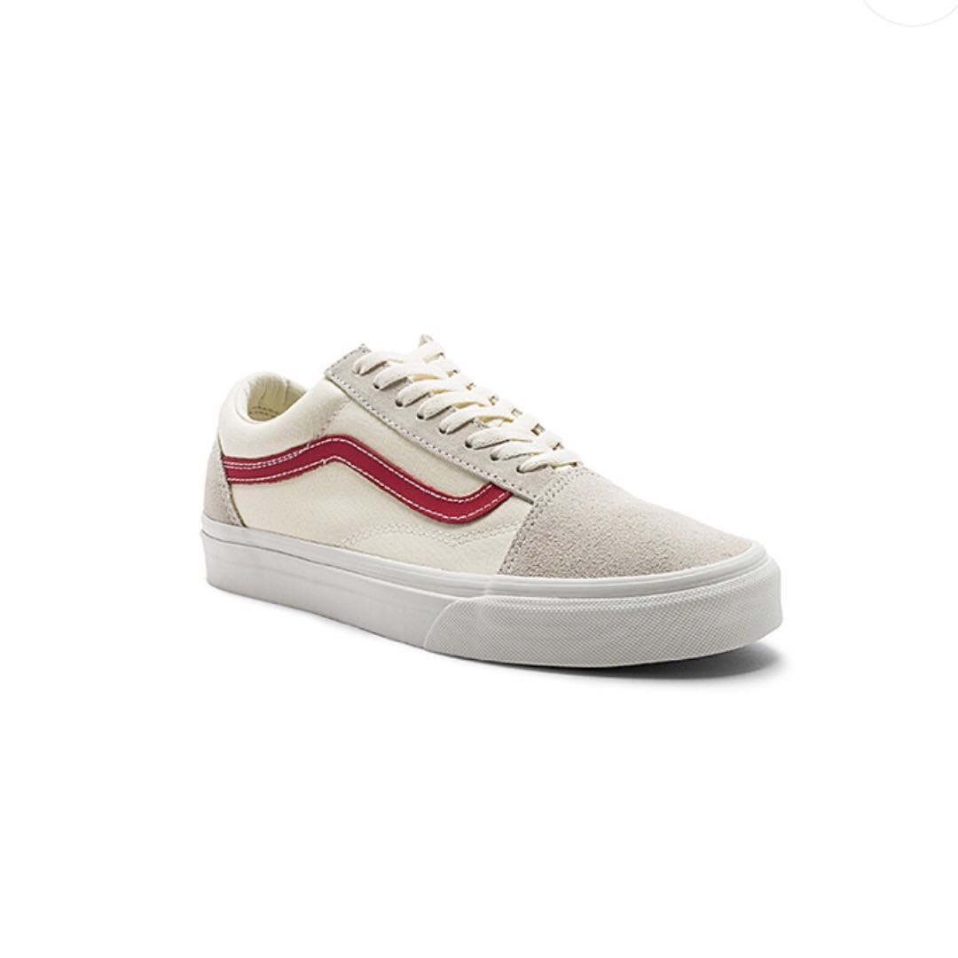 white vans with red