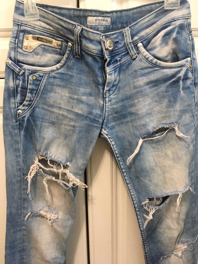 Gucci ripped jeans best sale