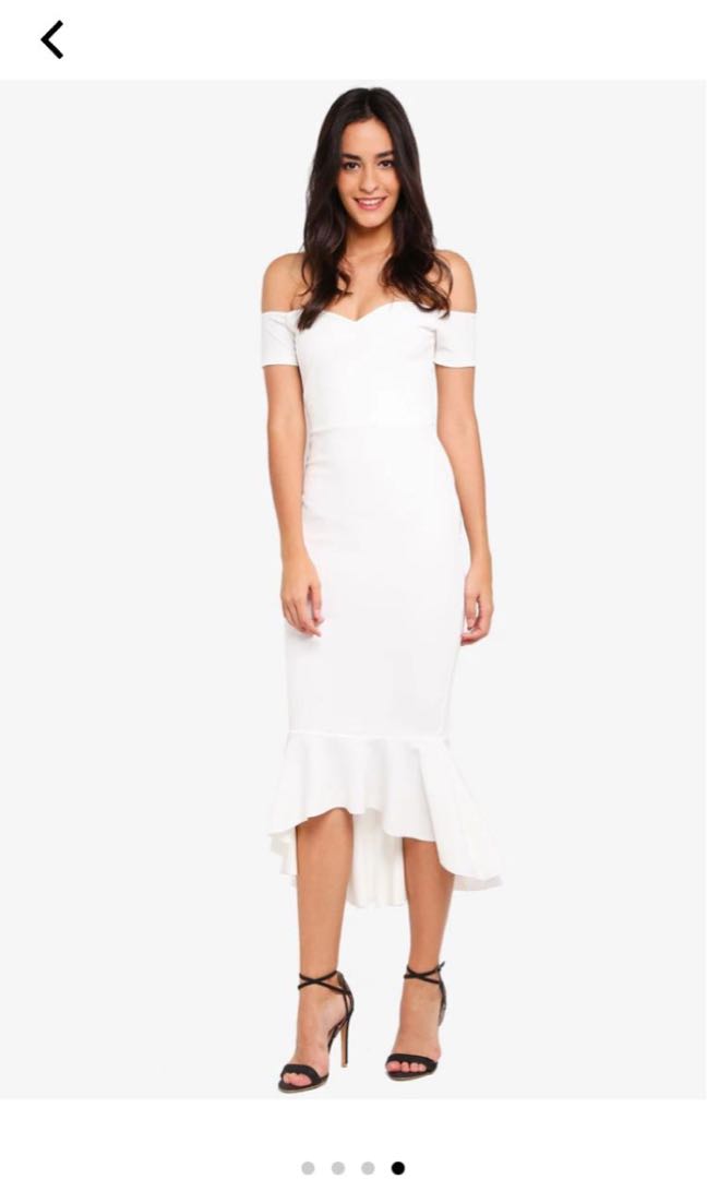 fishtail hem midi dress