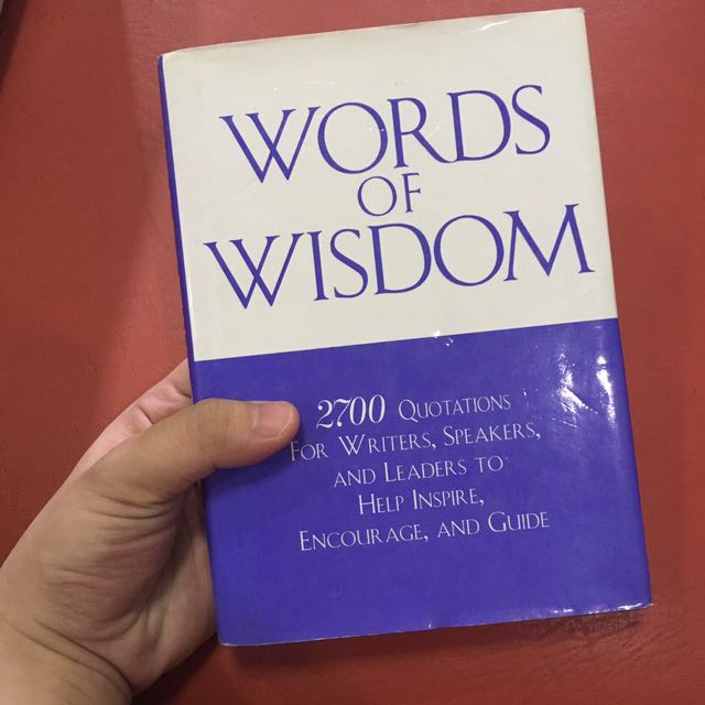 Words Of Wisdom Book Words Of Wisdom, Hobbies & Toys, Books & Magazines, Religion Books On  Carousell