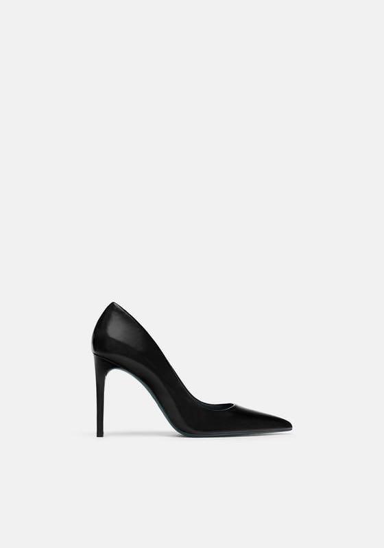 zara black pointed heels