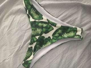 Palm leaf cheeky bikini bottom