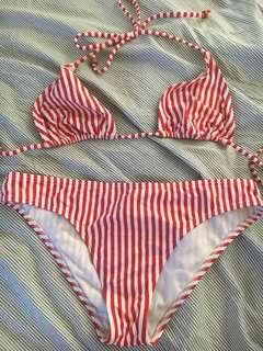 Red stripe O’Neil bikini swim