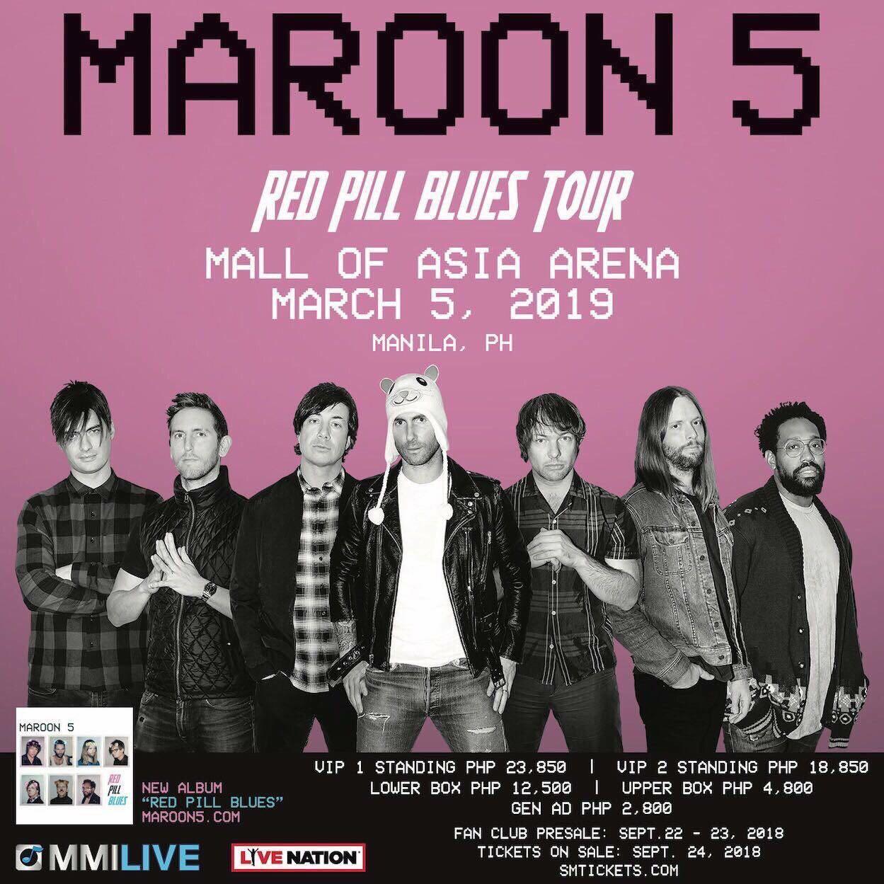 Maroon 5 Tour 2022 Presale