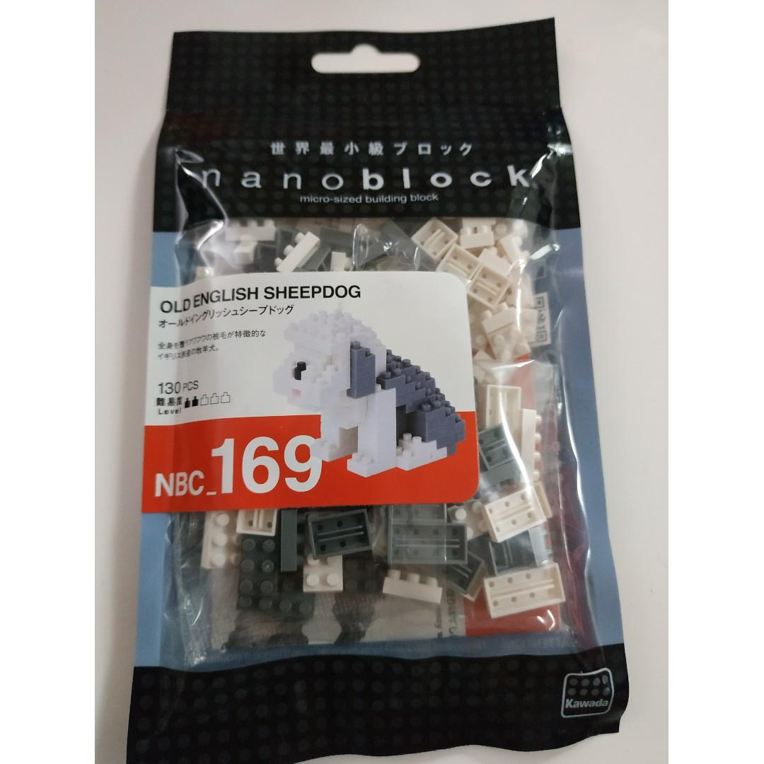NANOBLOCK Old English Sheep Dog Nano Block Micro-Sized Building Blocks NBC-169 
