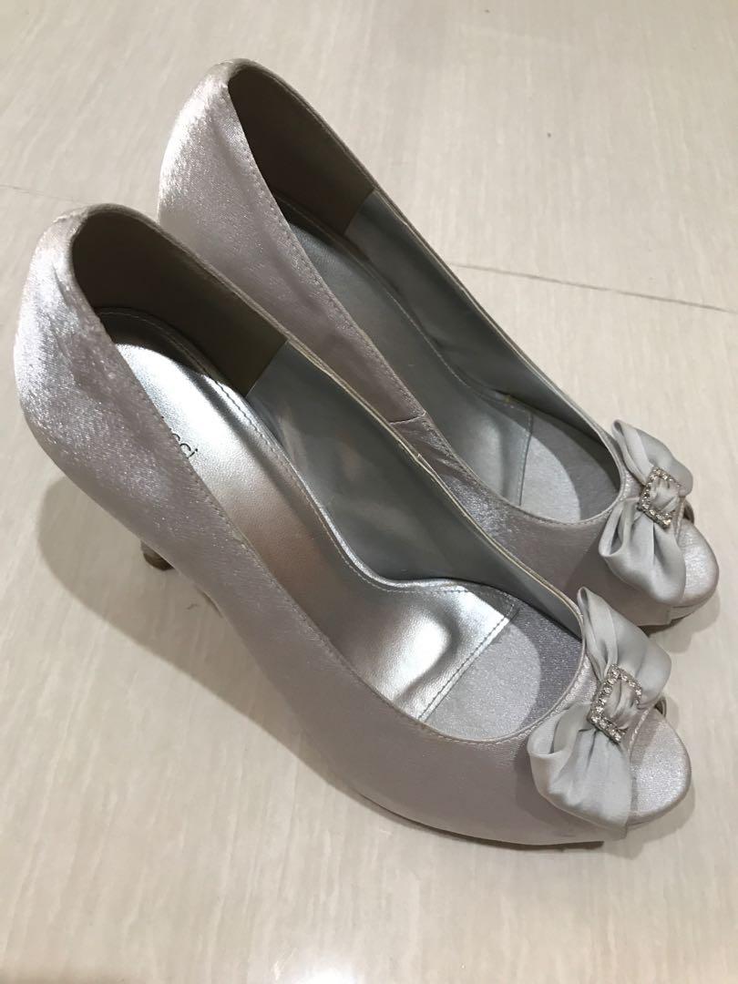 silver bow shoes