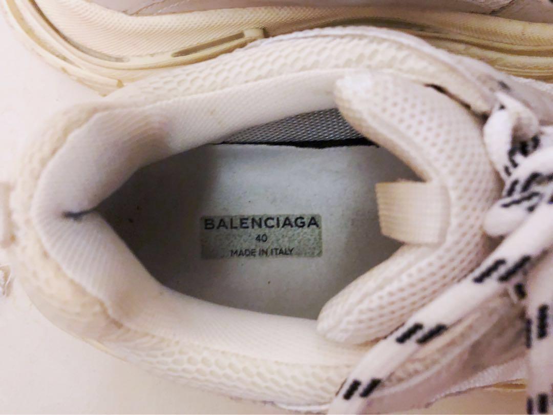 Triple s cloth low trainers Balenciaga Beige size 43 EU in Cloth  30959213