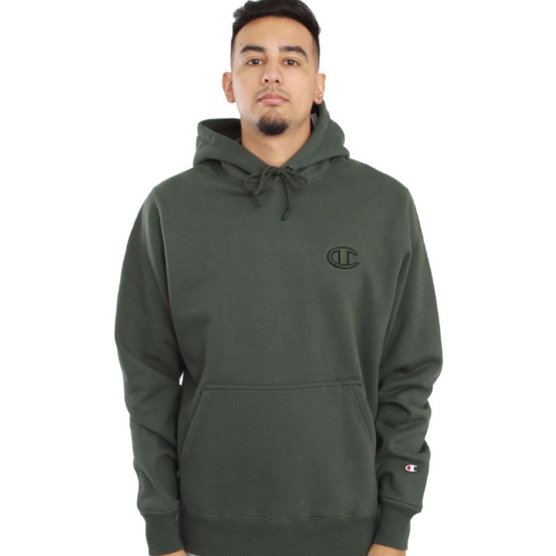 pine green champion hoodie