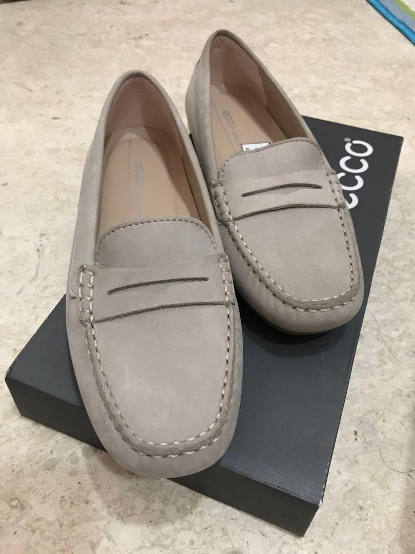 Ecco moccasin womens silver clearance