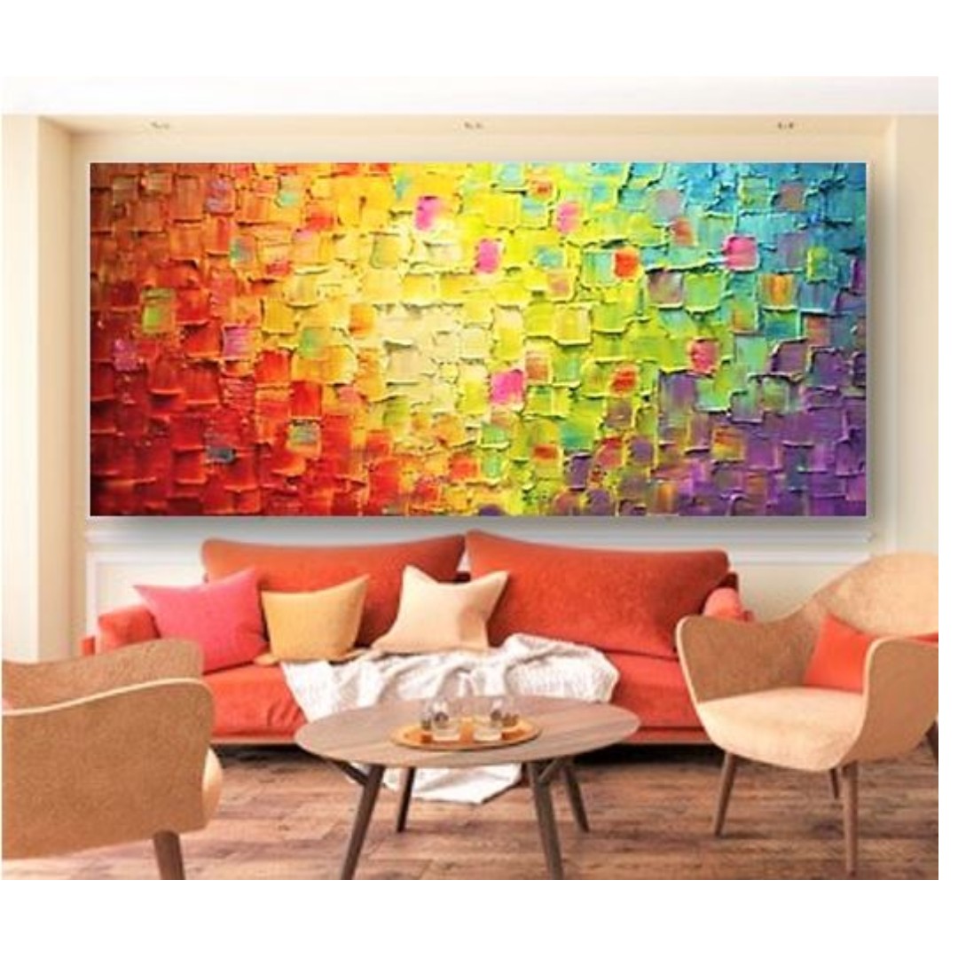 Handpainted Colourful Vibrant Textured Palette Knife Oil Painting