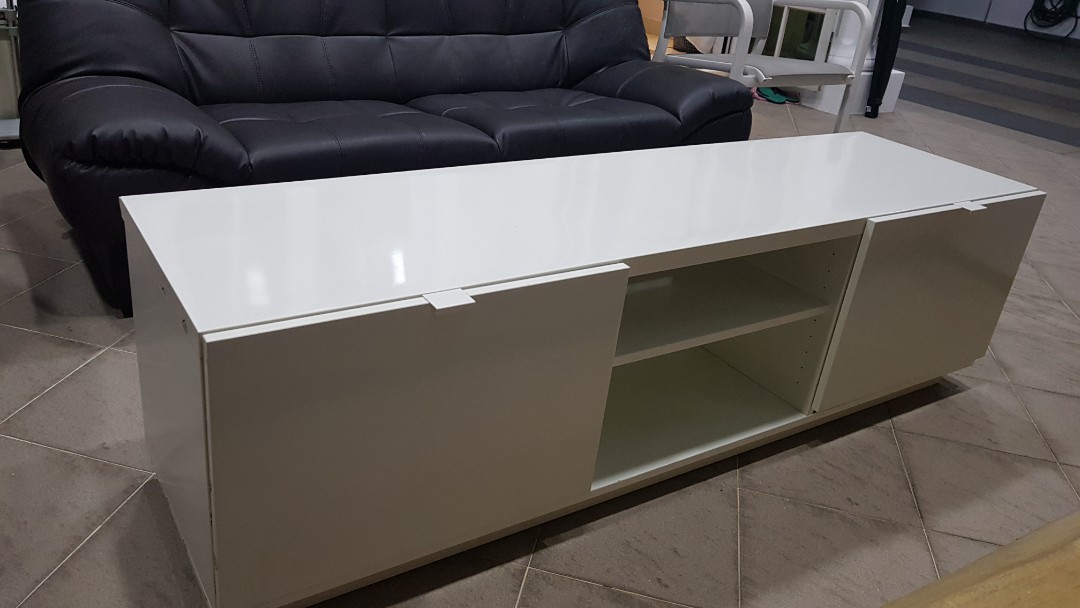 Ikea Tv Bench Byas Furniture Shelves Drawers On Carousell