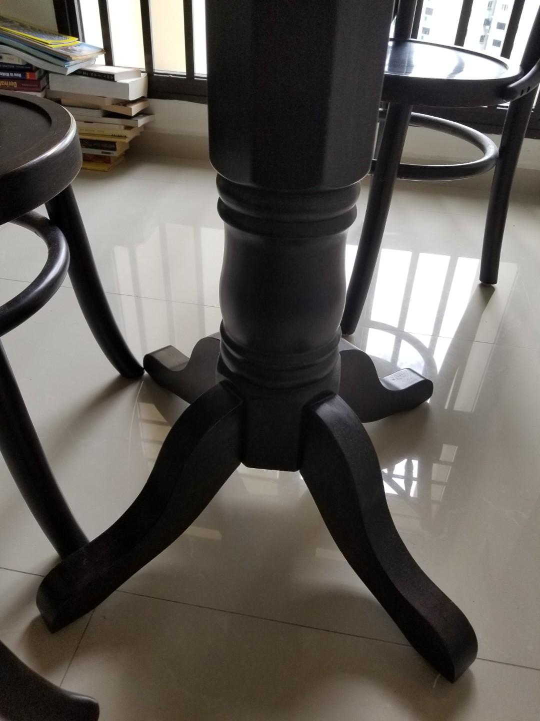 Marble kopitiam table and chair good condition, Furniture ...