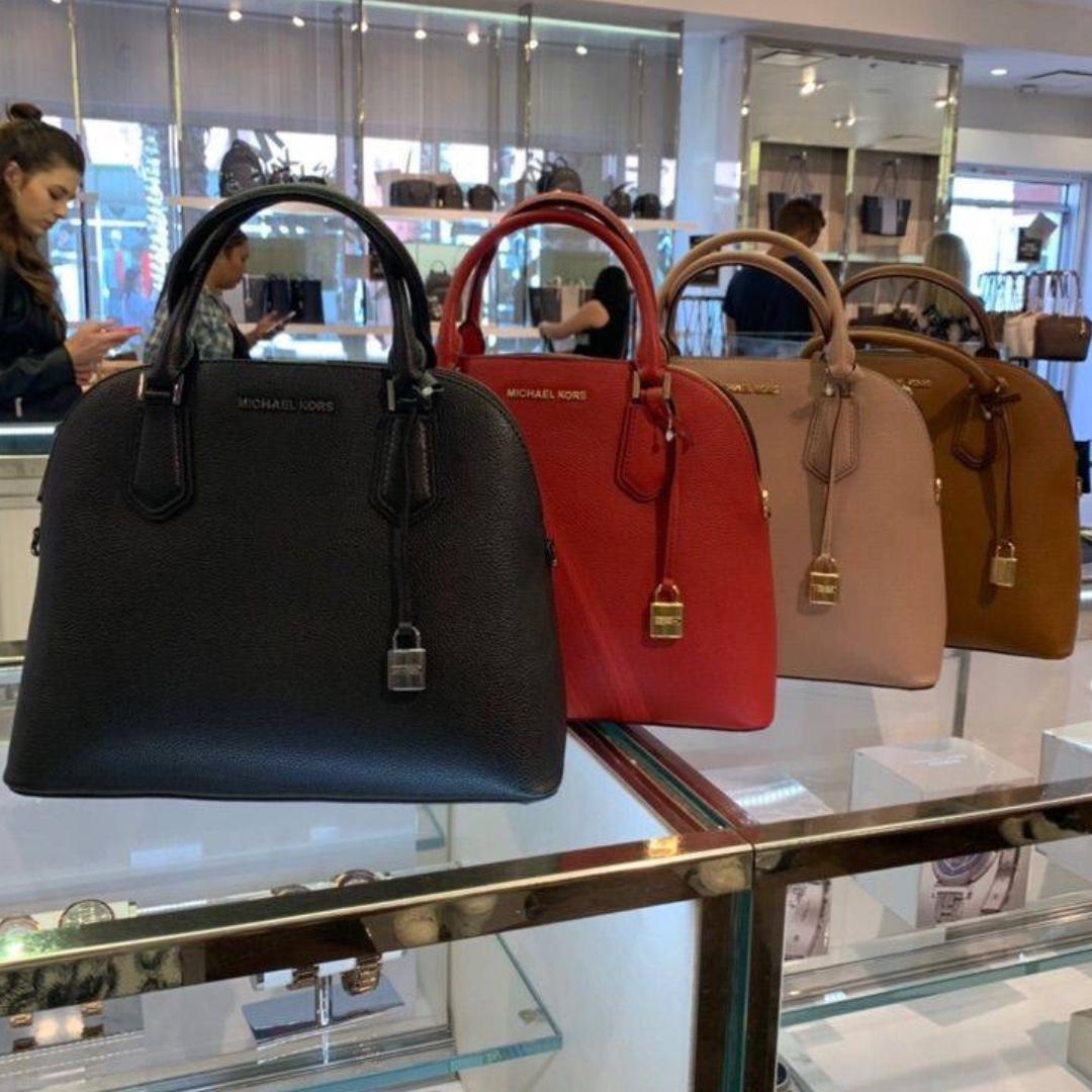 michael kors lg dome satchel leather
