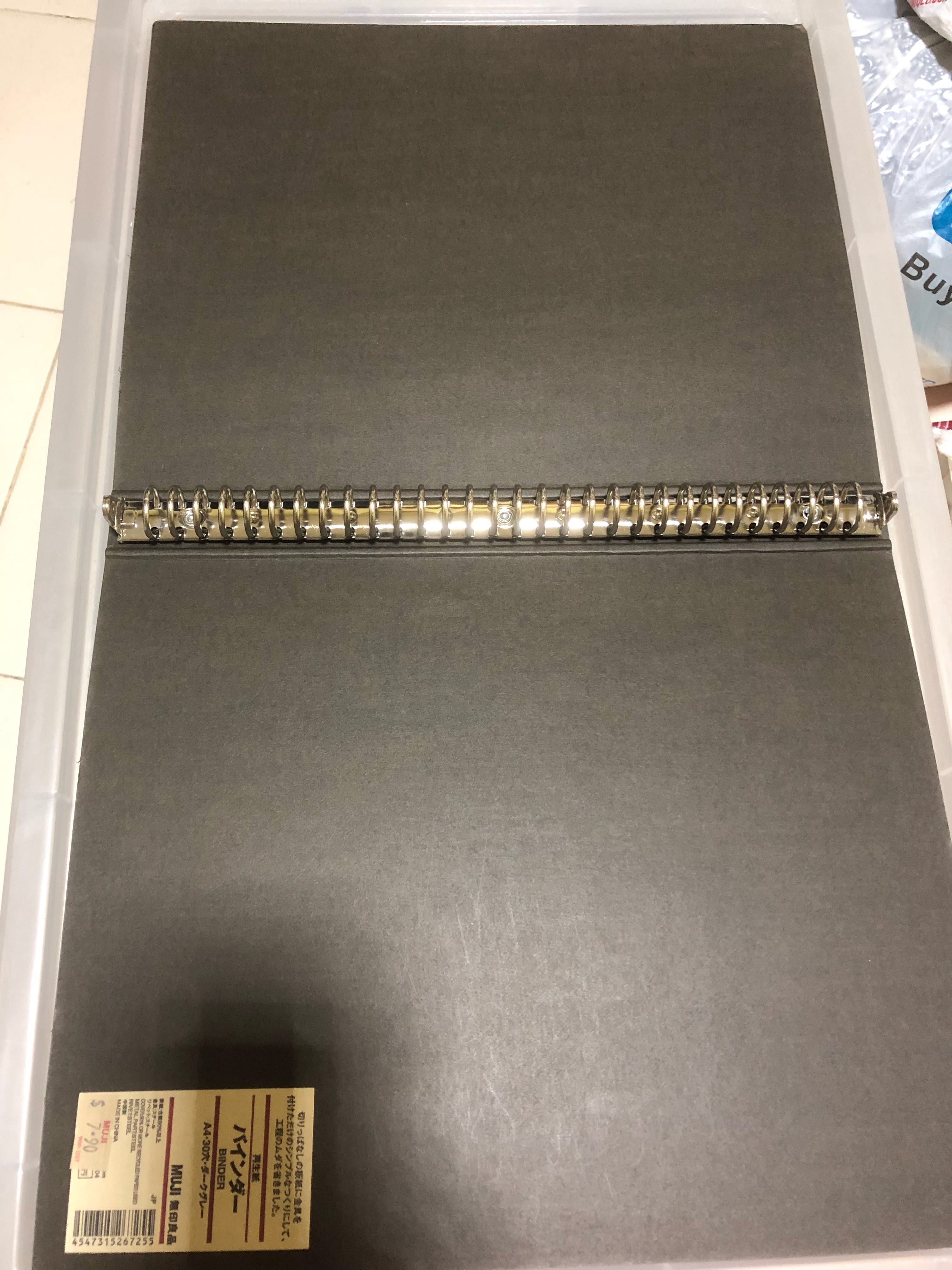 MUJI loose leaf binder A4, Hobbies & Toys, Stationery & Craft