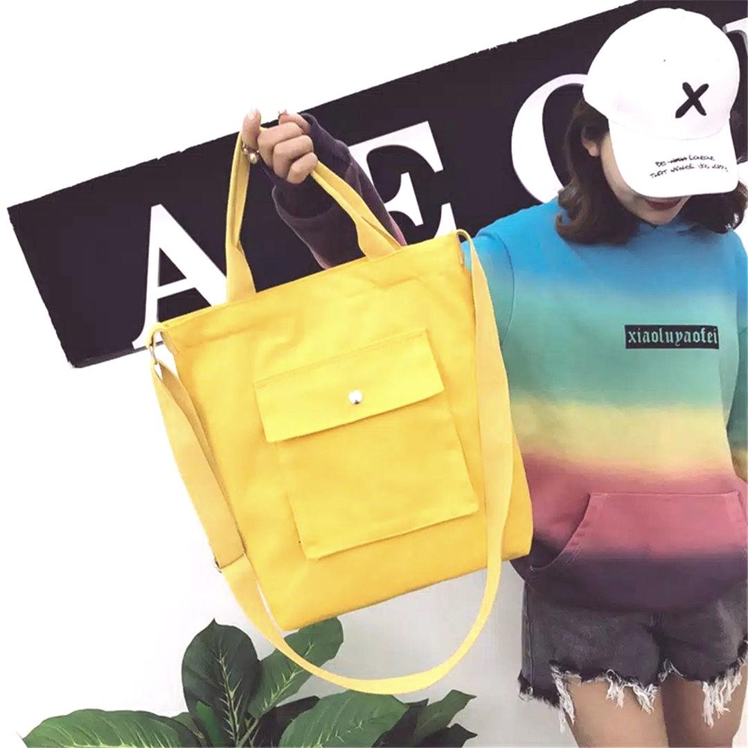 New Yellow Mustard Aesthetic Tumblr Korean Totebag Canvas Bag