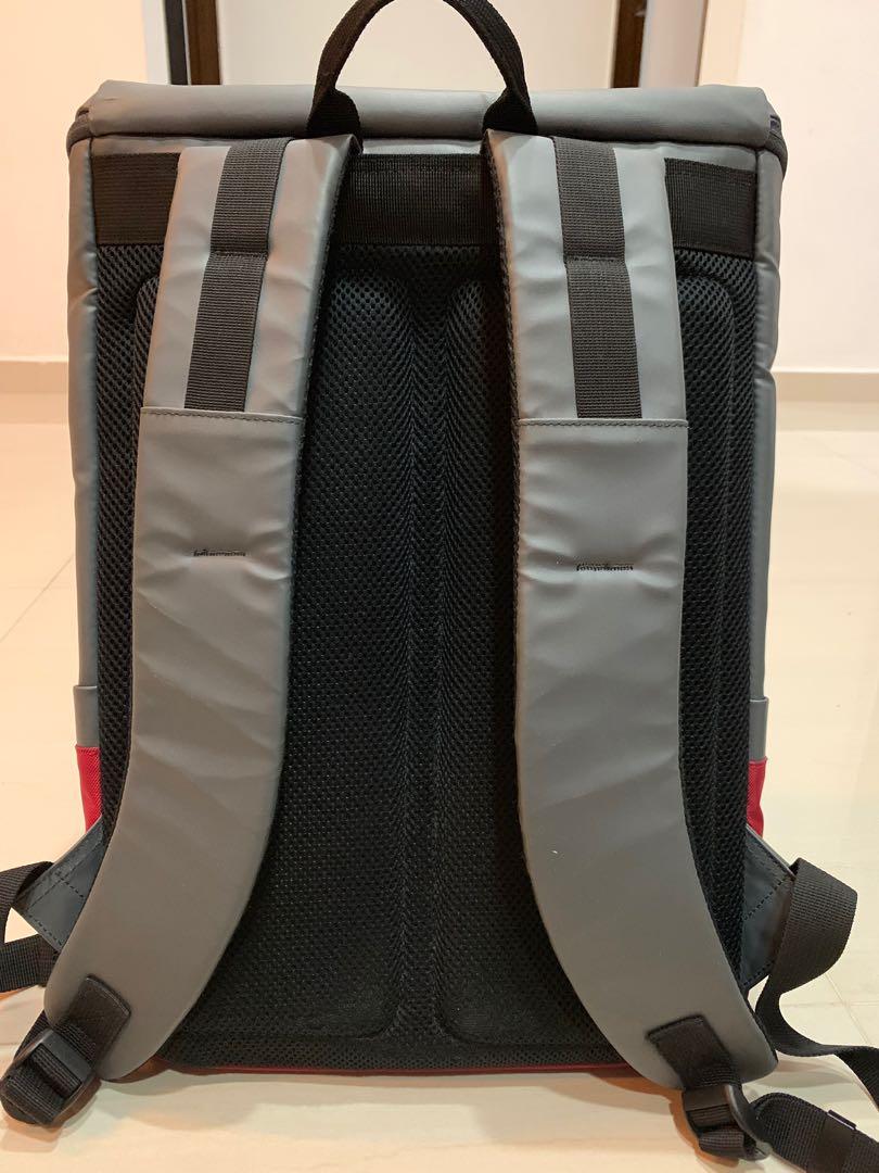Samsonite RED PECKHAM Backpack Grey Red Men s Fashion Bags