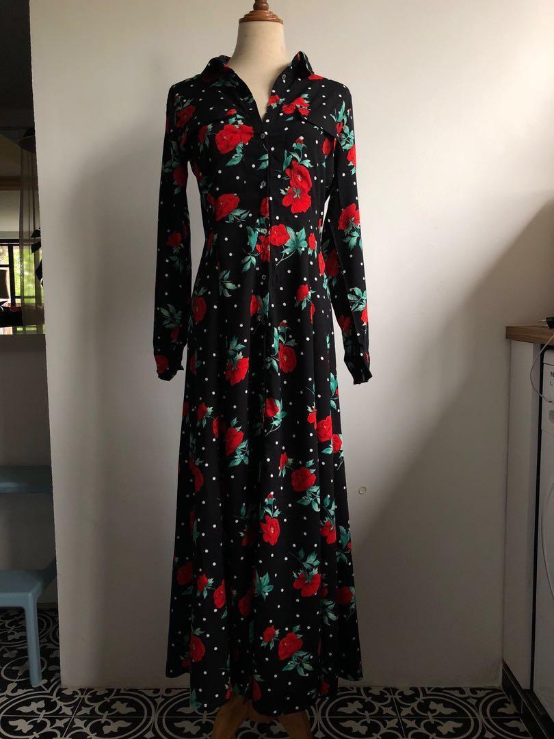 Stradivarius maxi dress