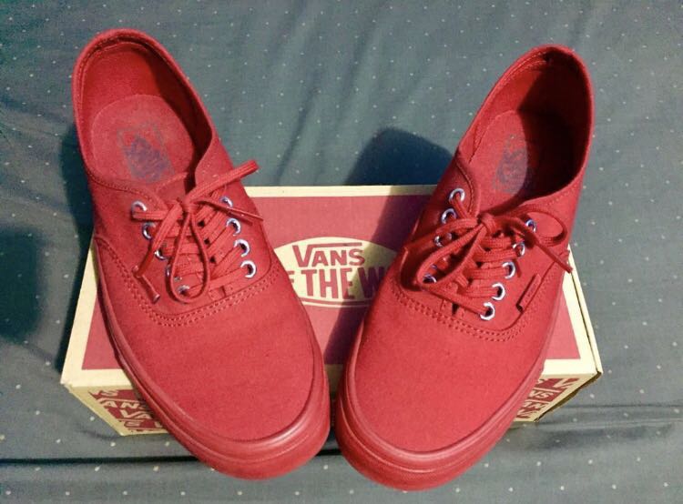 vans authentic red price