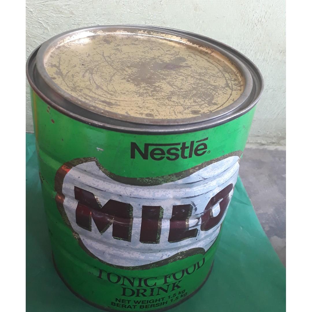 Vintage MILO Drink Mix Food Beverage Tin Can BHUTAN MALAYSIA