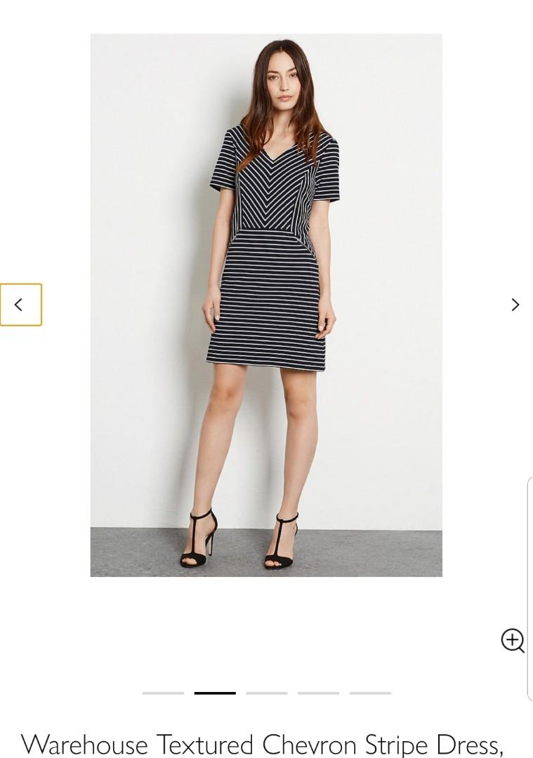 Warehouse chevron stripe dress on sale