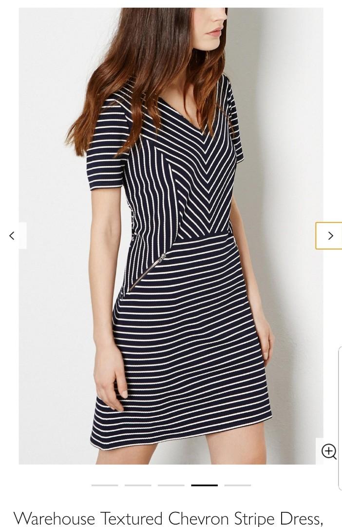 Warehouse chevron stripe dress best sale