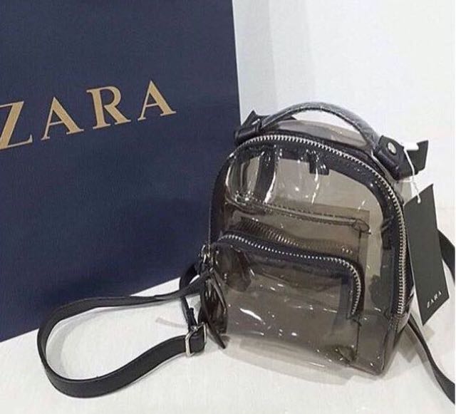 Zara clear backpack on sale