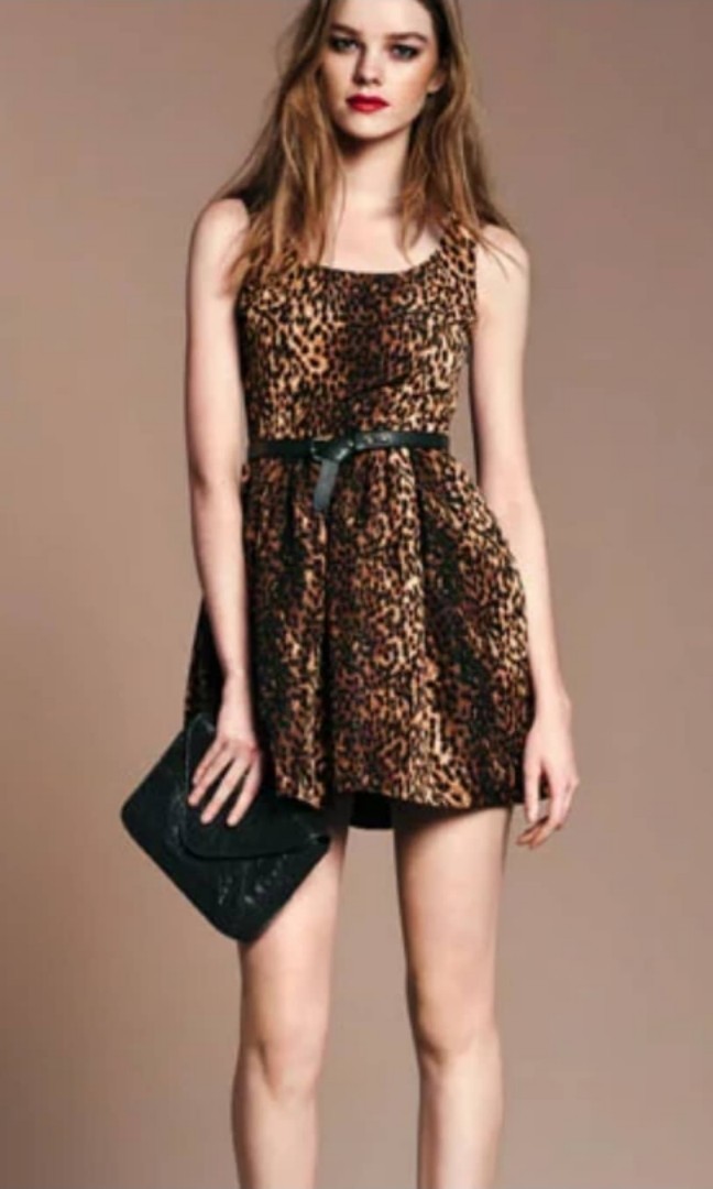 zara leopard mini dress