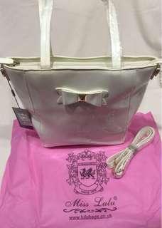 BNWT Miss Lulu Bow Tote Beige Bag
