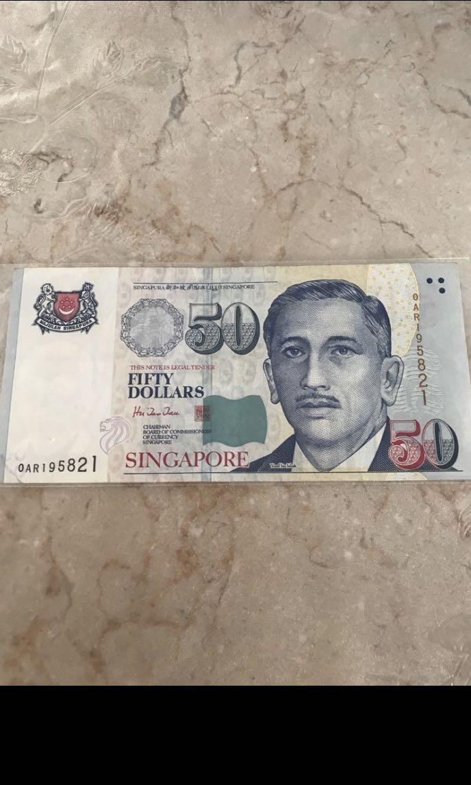 $50 error note (Category: Currency) located in Singapore. Submitted by ka.ching (Listing ID 197974213, Image 3). Description: Error note very fine condition .