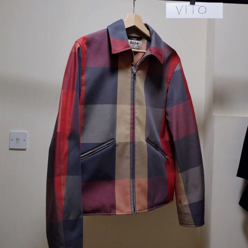 Acne studios miles check jacket deals