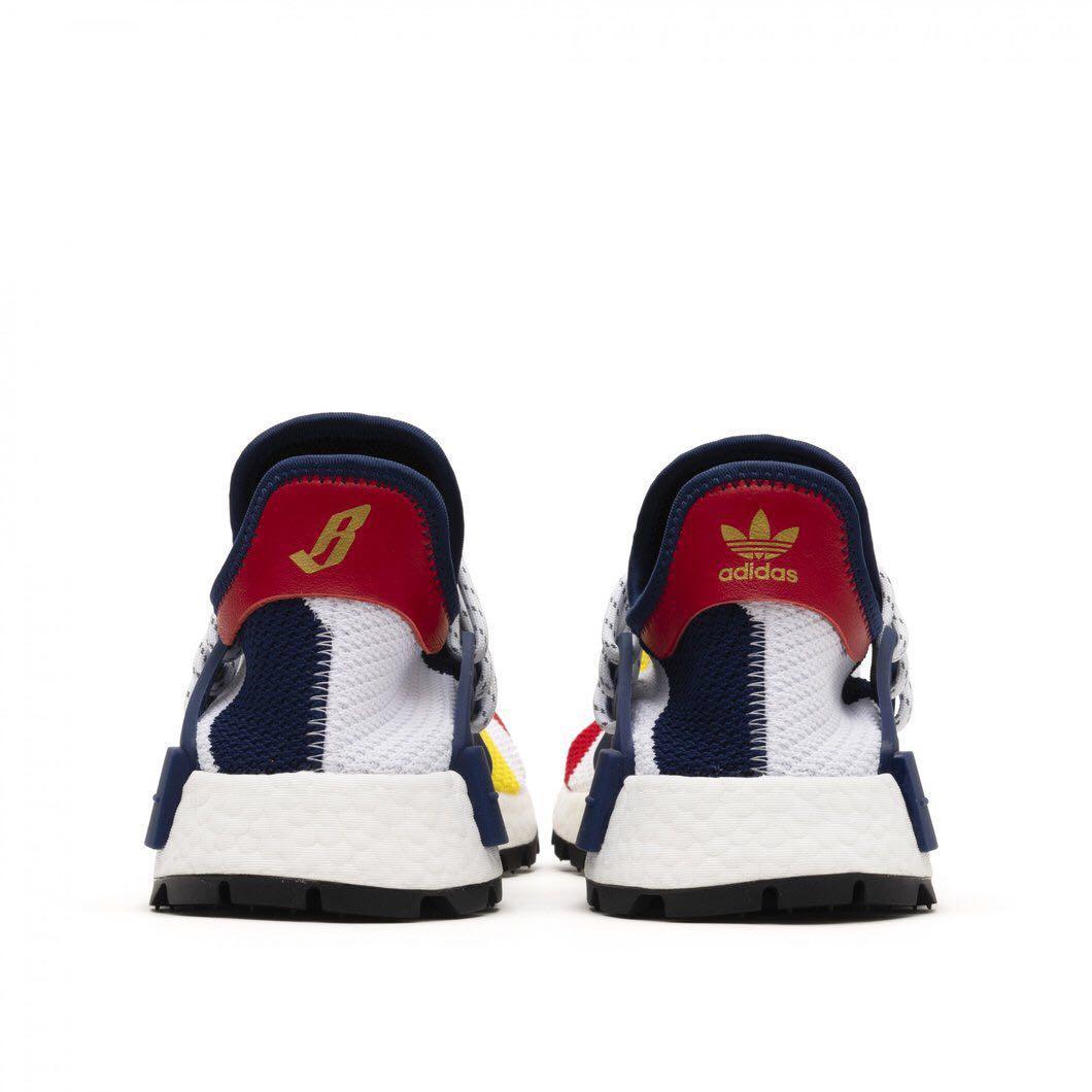Pharrell williams x adidas nmd hu bbc scarlet multi on sale