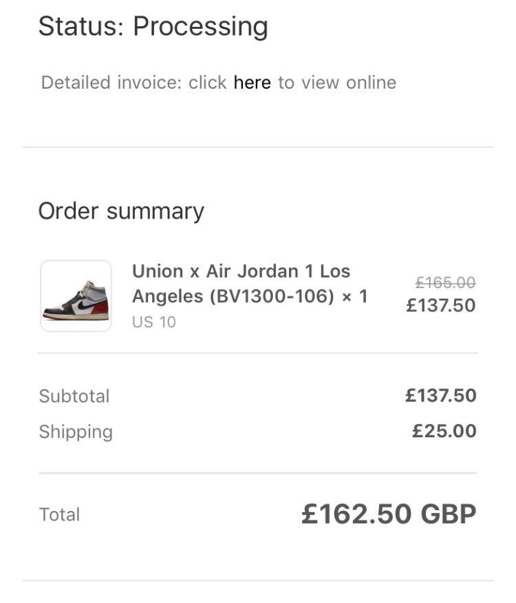 Air Jordan 1 Retro High Union Black Toes Men s Fashion Footwear