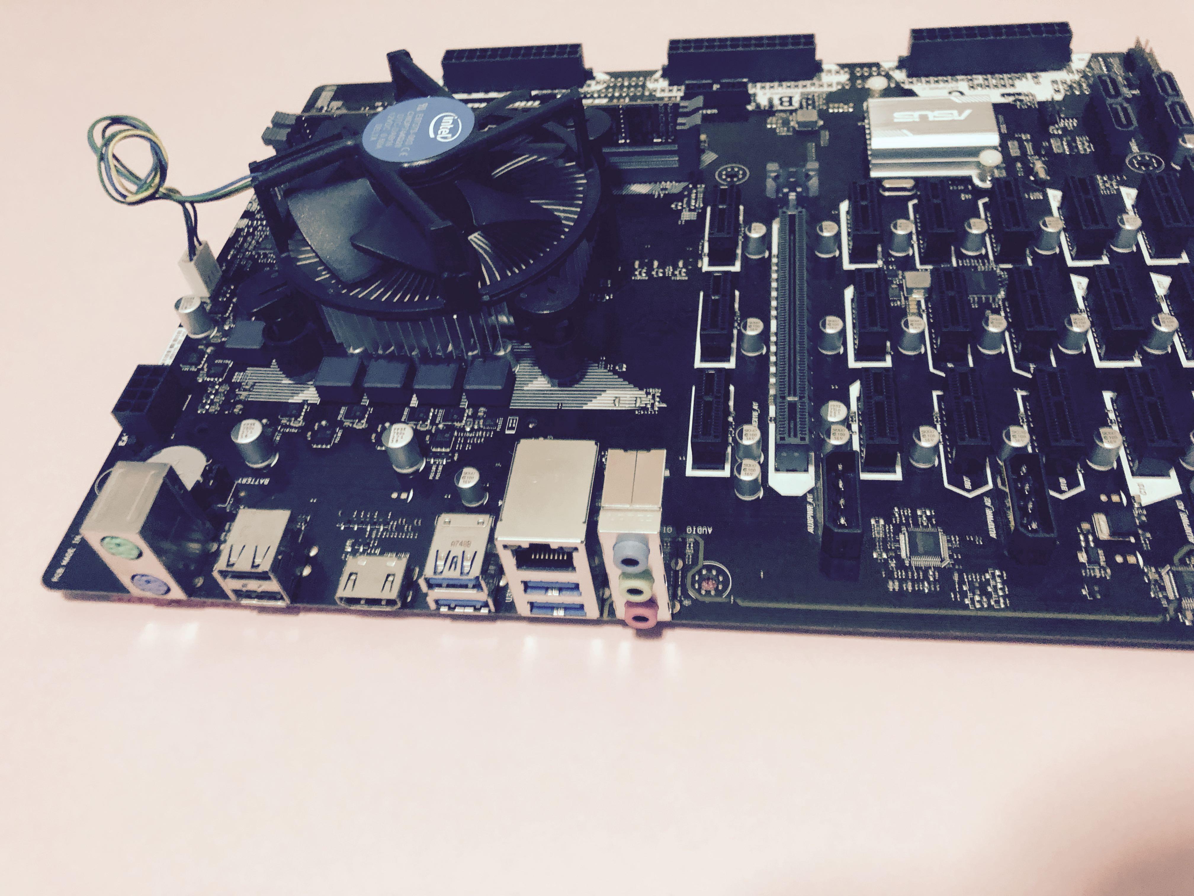 Asus has a motherboard that supports up to 19 GPUs verloop.io