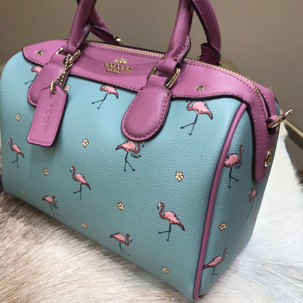 flamingo coach purse