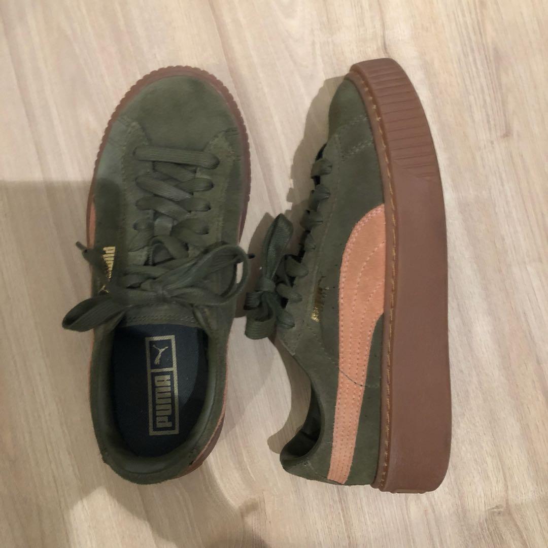 puma basket platform suede