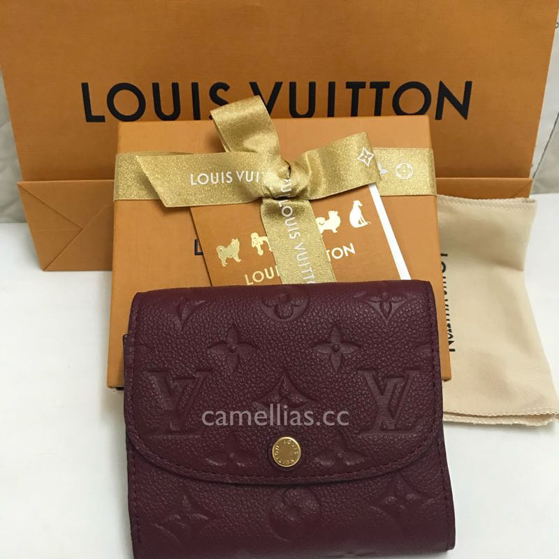 Louis Vuitton, Bags, Rare Guaranteed Authentic Louis Vuitton Ariane  Empreinte Wallet Raisin