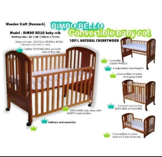 cribs cherry wood