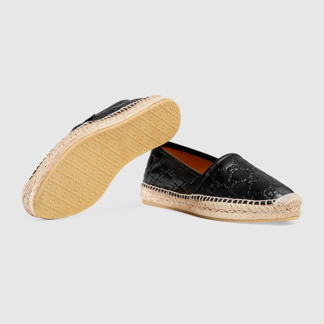 gucci signature leather espadrille