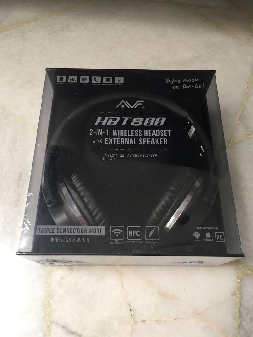 bluetooth headset with external speakers