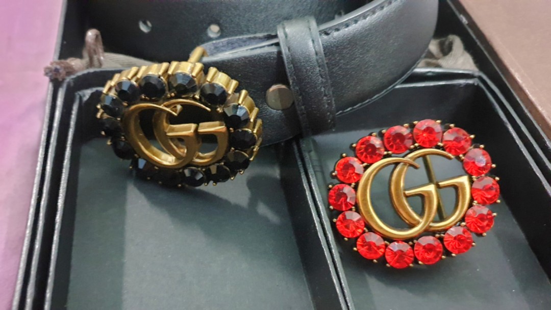 Gucci belt with red stones outlet