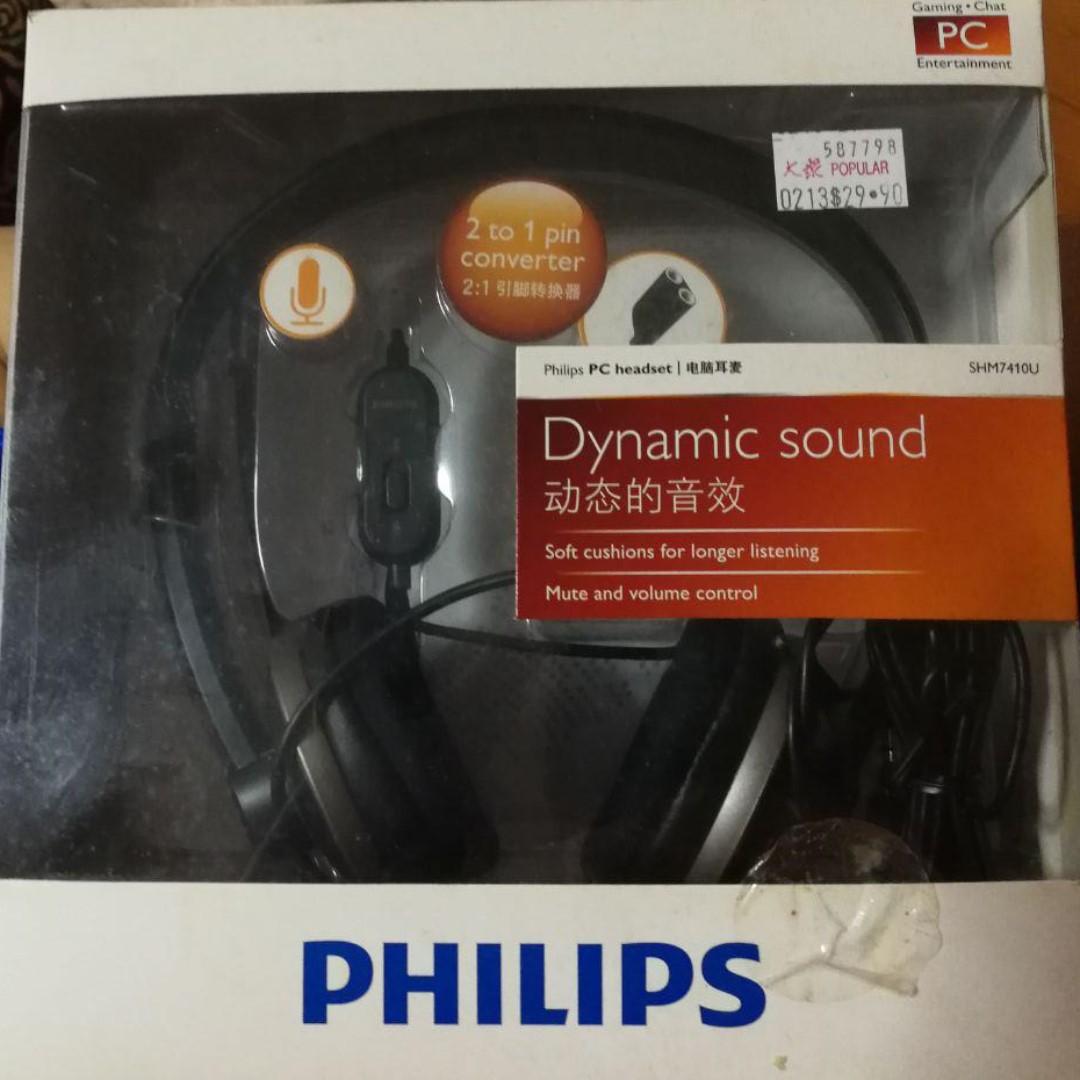 Bnib Philips Pc Headset Shm7410u Electronics Computer Parts