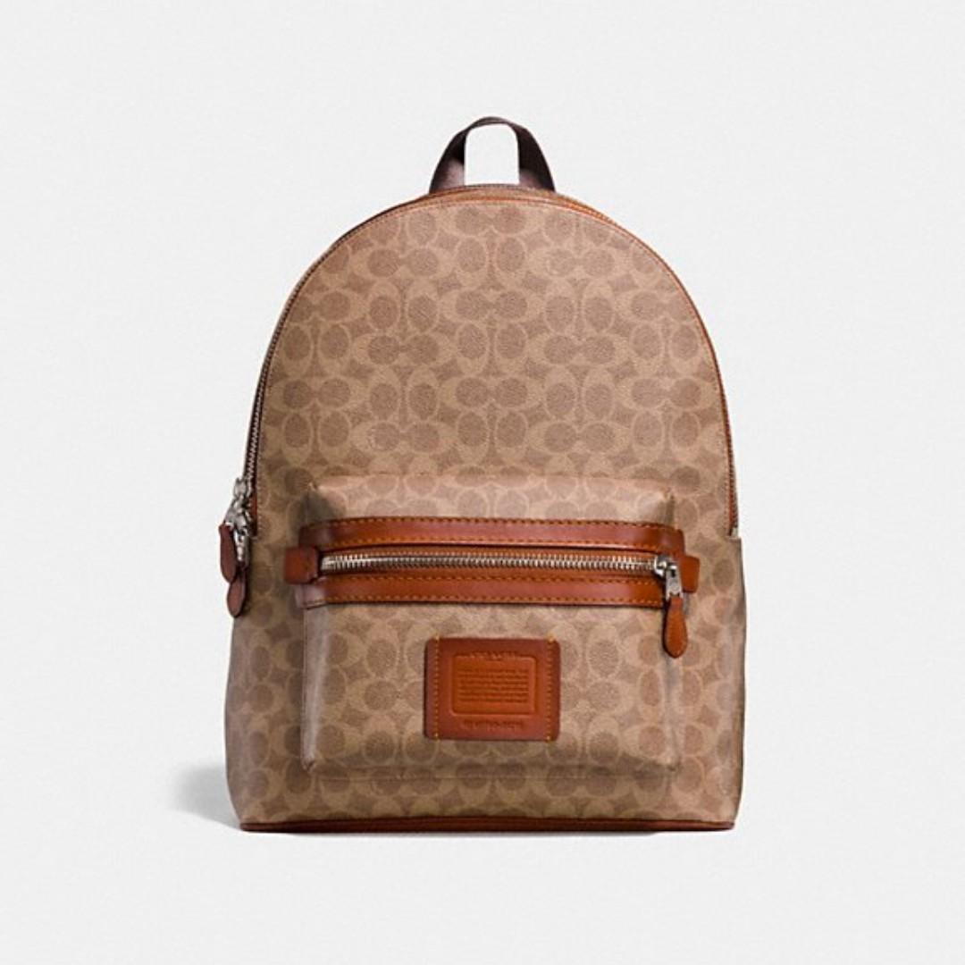 academy backpack in signature canvas