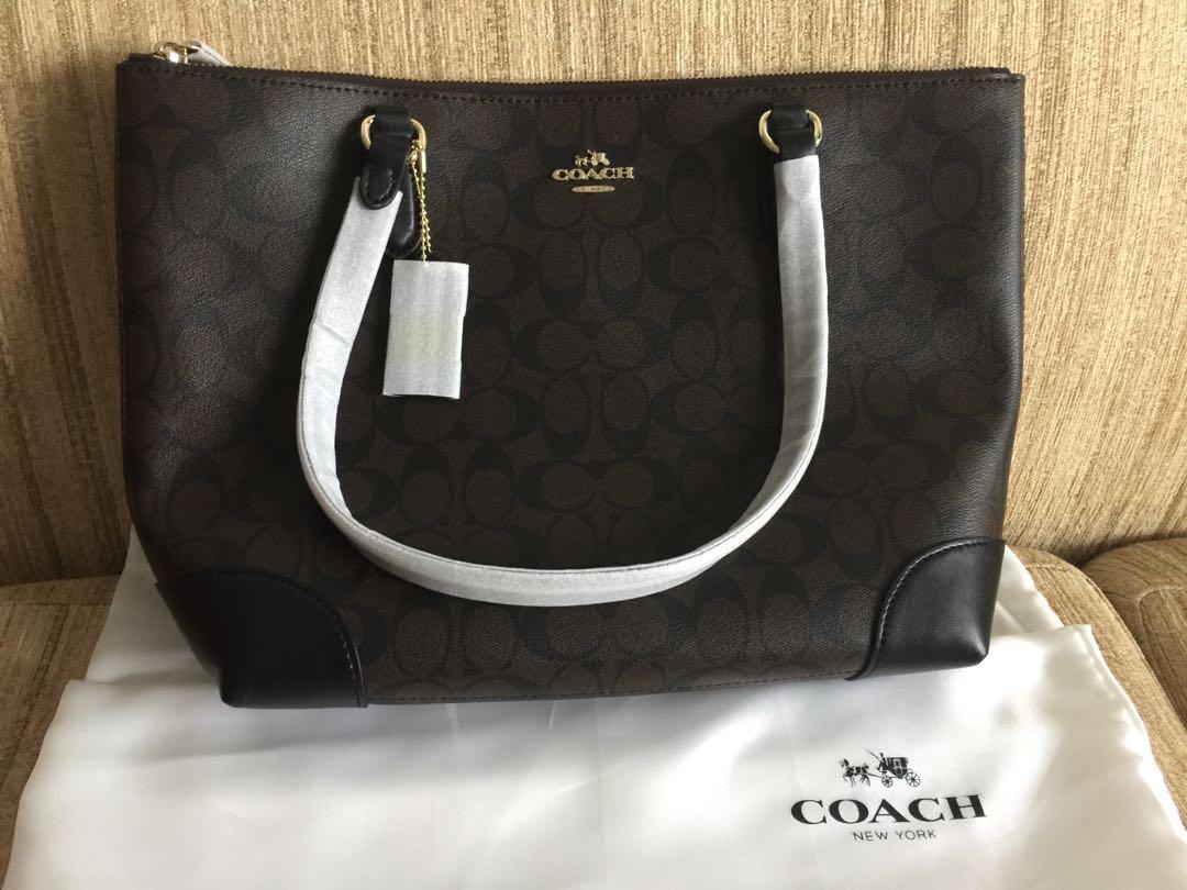 Coach F29208 Zip Top Tote Signature Canvas Stock on hand Women s Fashion Bags Wallets Tote Bags on Carousell