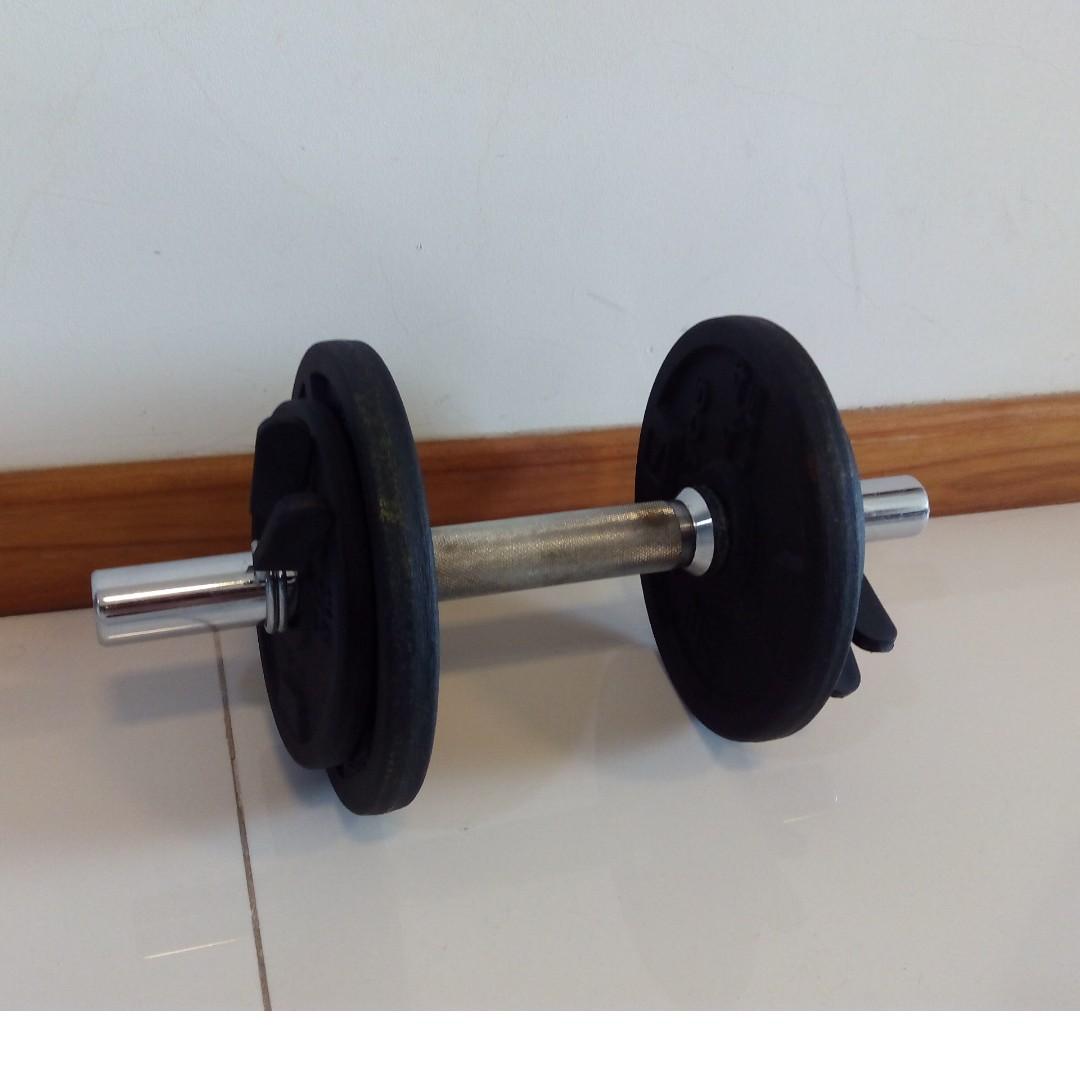 DECATHLON Weight Dumbbell 10KG Sports Equipment Exercise Fitness Weights Dumbbells on Carousell