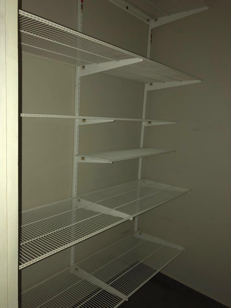 Elfa Shelves Complete Wall Hung System Furniture Shelves Drawers On Carousell